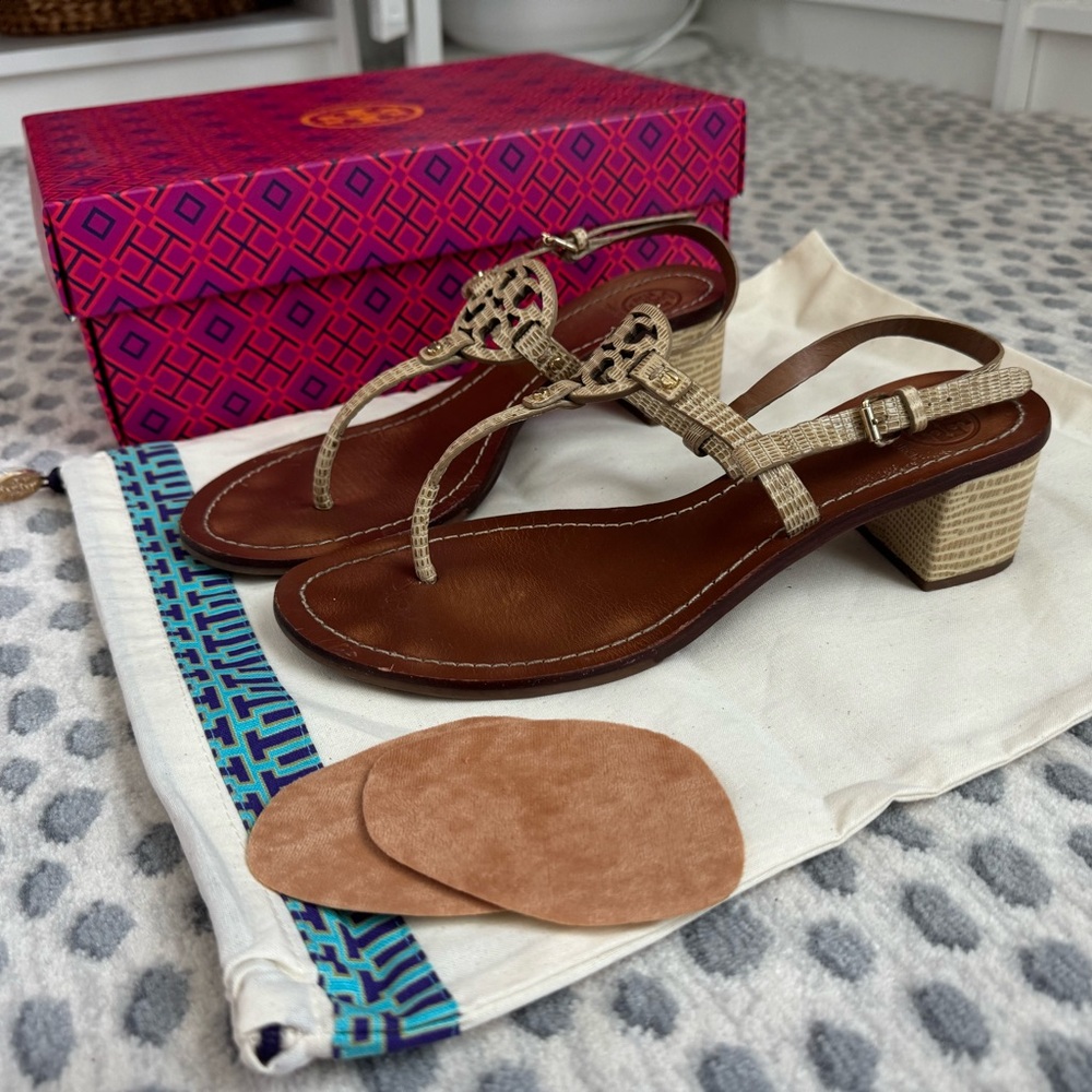 Tory Burch Trench Tan Mini Miller Sandal